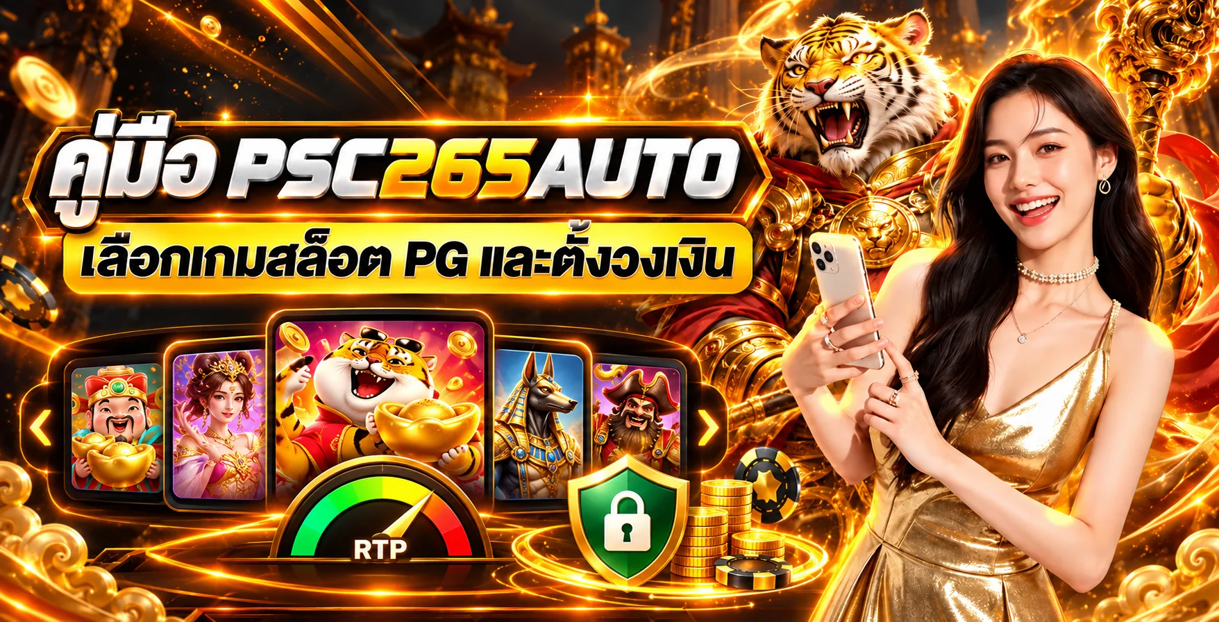 PSC265AUTO คู่มือเลือกสล็อต PG ดู RTP และตั้งงบ